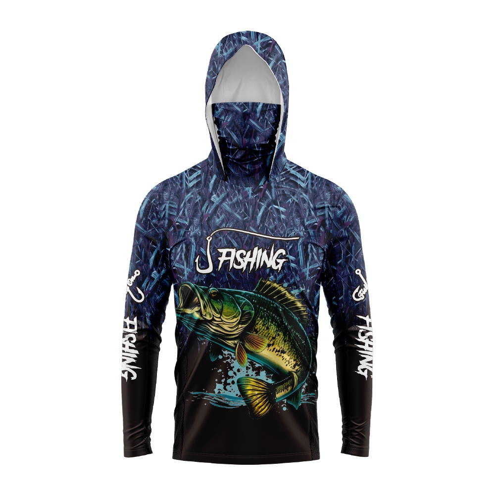 Sports Mask Breathable - Hoodie Pria Motif Ikan Bass untuk