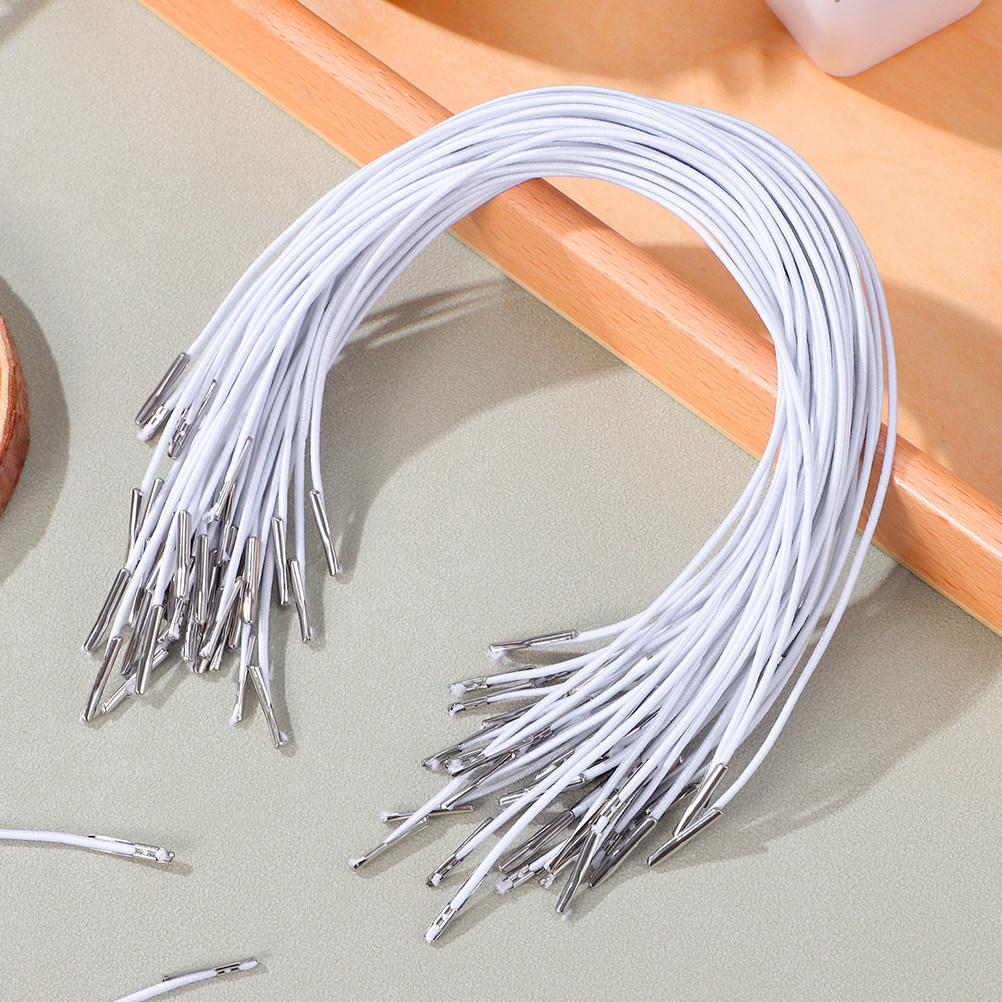 Mask Lanyard Adjustable - 200Pcs Tali Berduri Elastis dengan Ujung