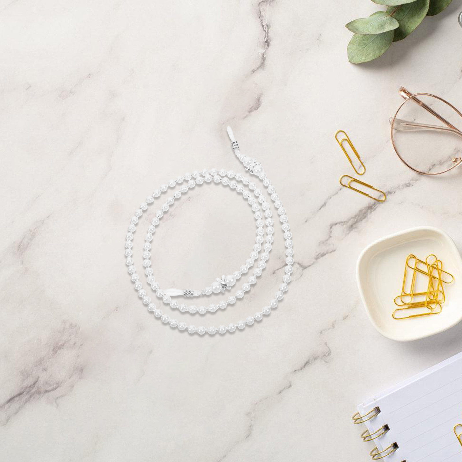 Mask Chain Holder - Rantai Kacamata Mutiara Beruntun Manik-Manik Anti-Selip