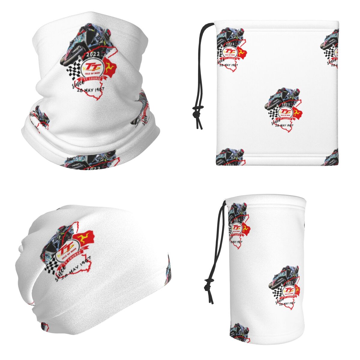Isle Of Man TT Races Penutup L - Neck Gaiter Face Cover ulasan dan harga